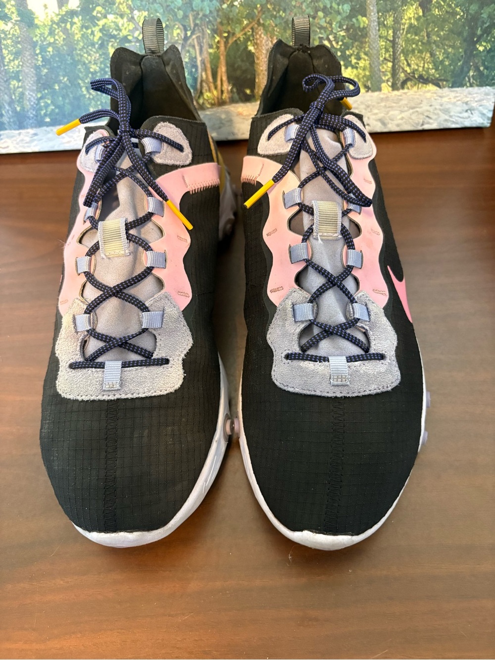 Nike React Element 55 Men's Low Top Lace Up Colorblock Sneakers CI9593-001